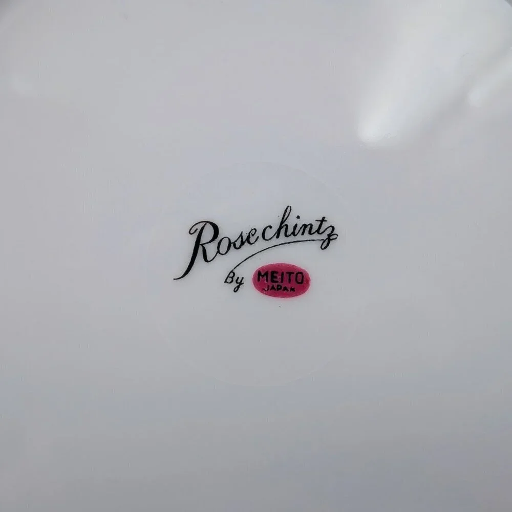 Vintage Meito China Rose Chintz - Set of 2 Shabby Chic Plates